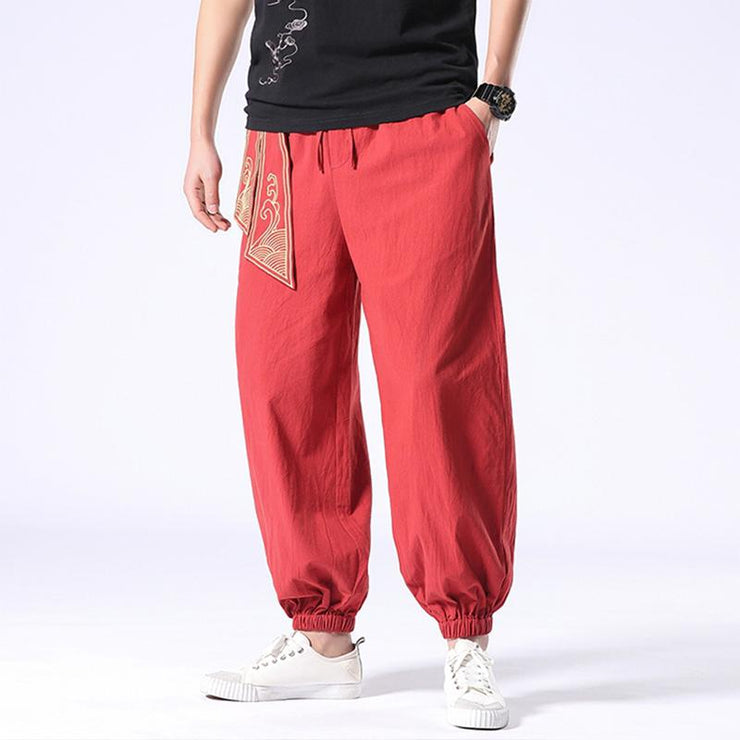 Ancient Style Red Tight End Pant