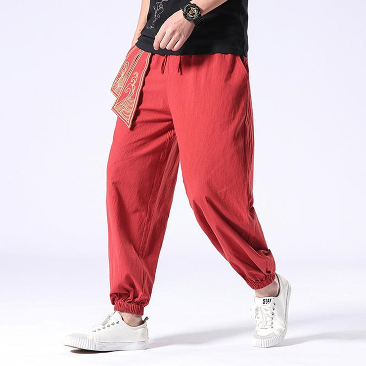 Ancient Style Red Tight End Pant