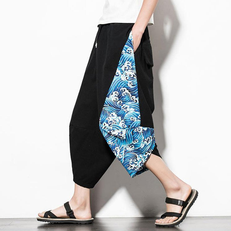 Blue Waves Capri Cropped Pant