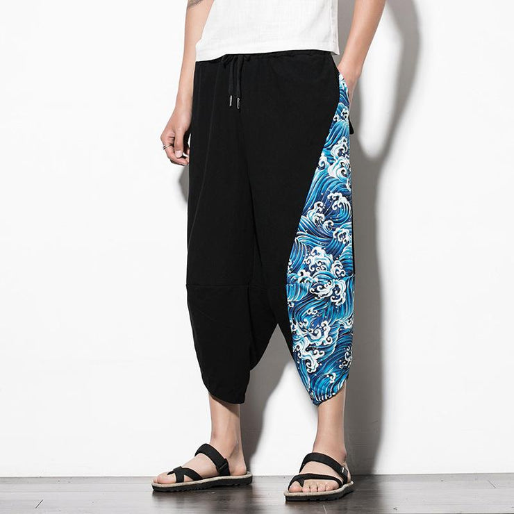 Blue Waves Capri Cropped Pant