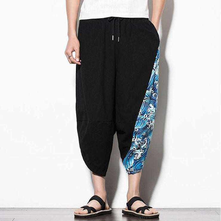 Blue Waves Capri Cropped Pant