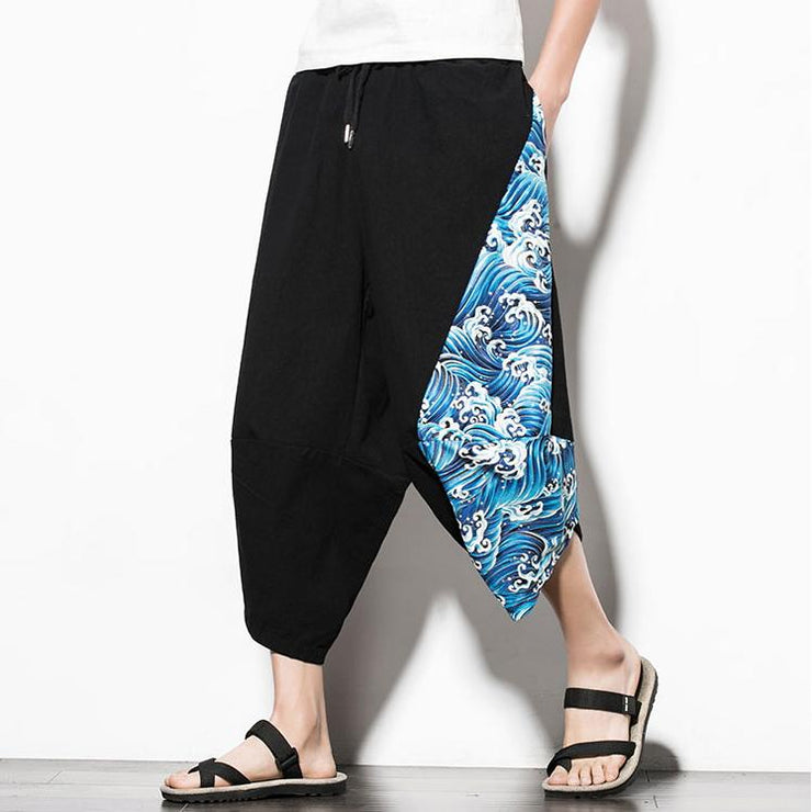 Blue Waves Capri Cropped Pant