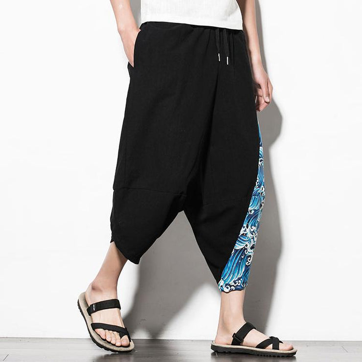 Blue Waves Capri Cropped Pant