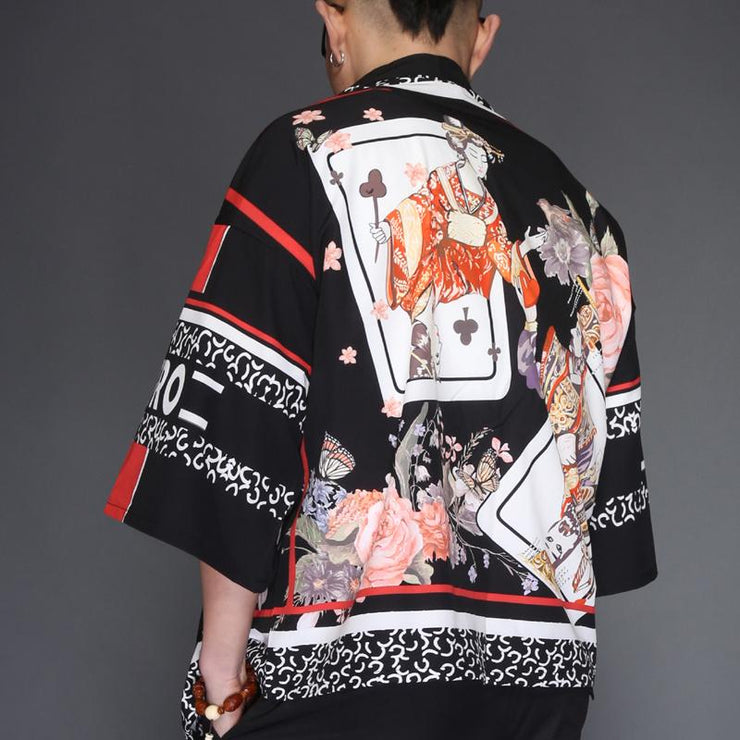 Cards Kimono Cardigan Shirt