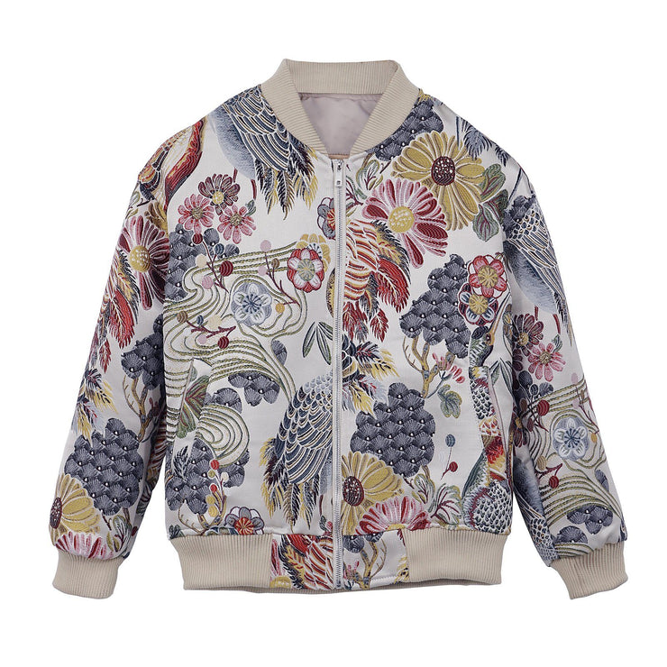 Colorful Cranes Embroidery Jacket