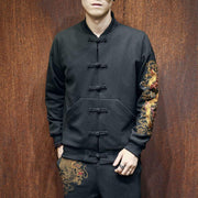 Golden Dragon Sleeve Embroidery Jacket