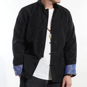 Blue Cuffs Embroidery Jacket