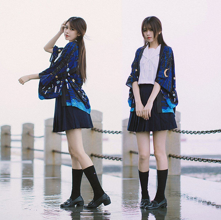 Fantasy Night Sky Haori Kimono Cardigan