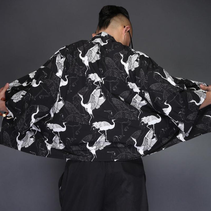 Flying Crane Kimono Cardigan Shirt