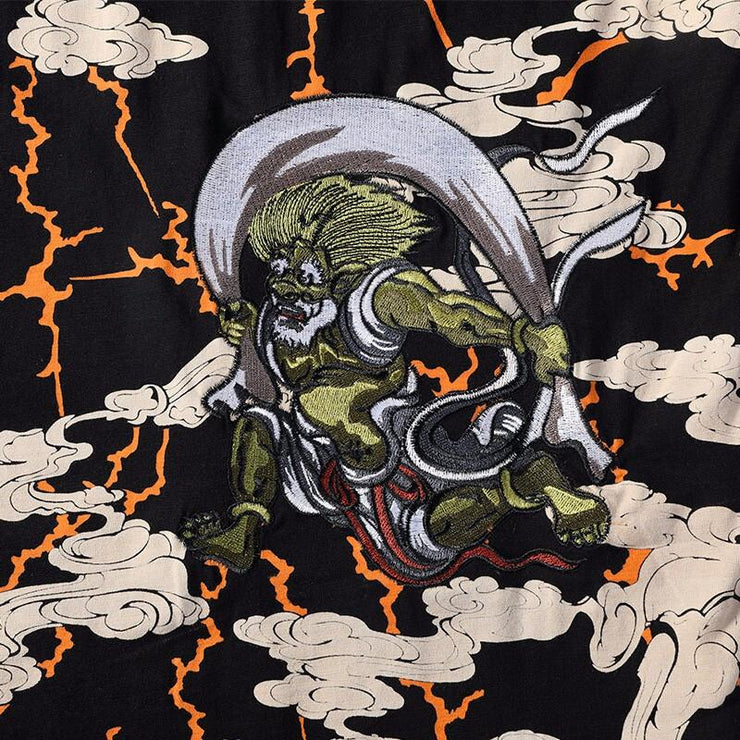 Raijin & Fujin II Embroidery T-Shirt