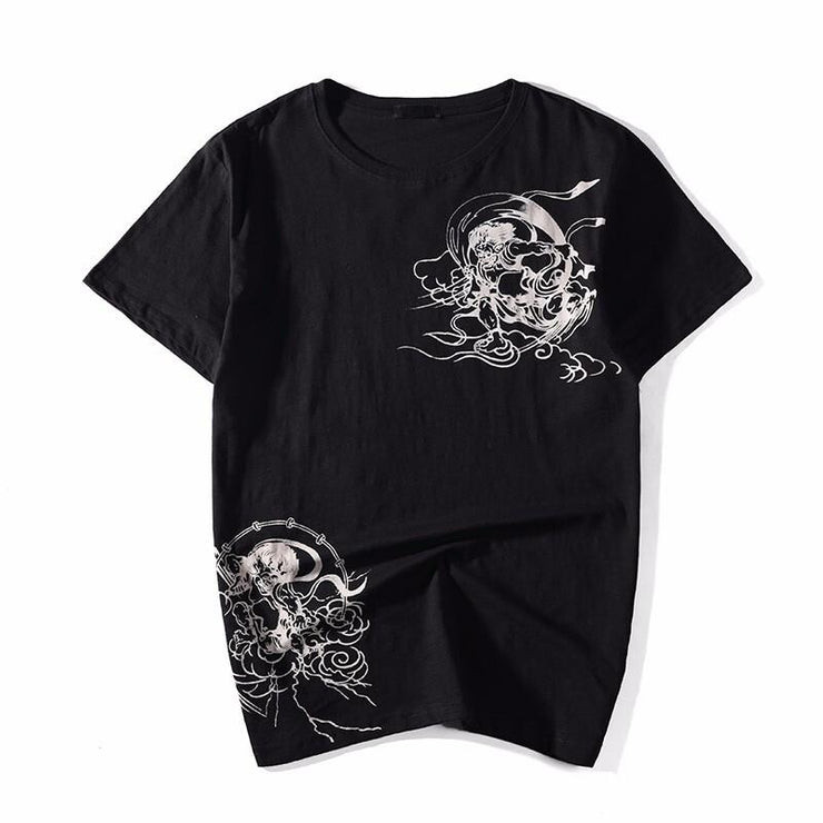 Raijin & Fujin Embroidery T-Shirt