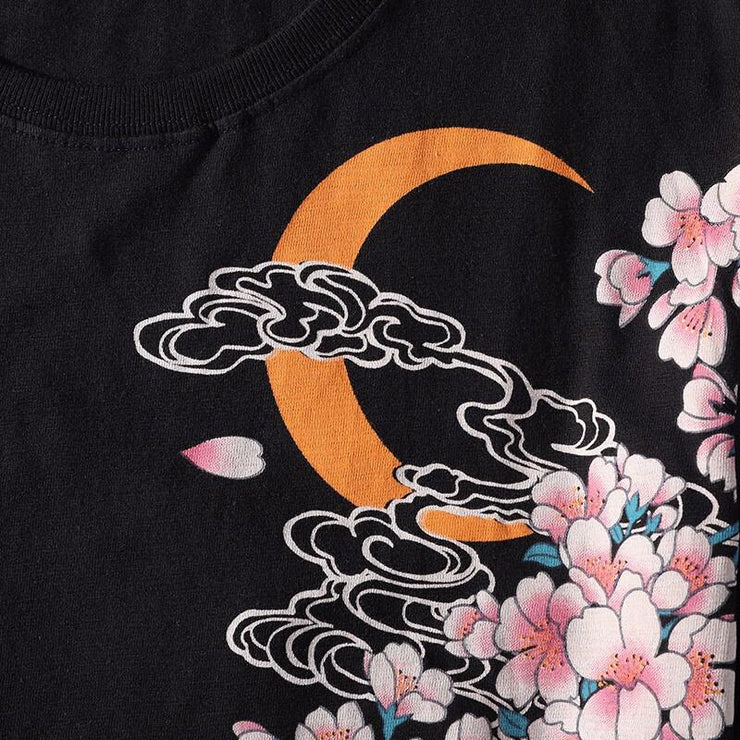 Red Koi Embroidery T-Shirt