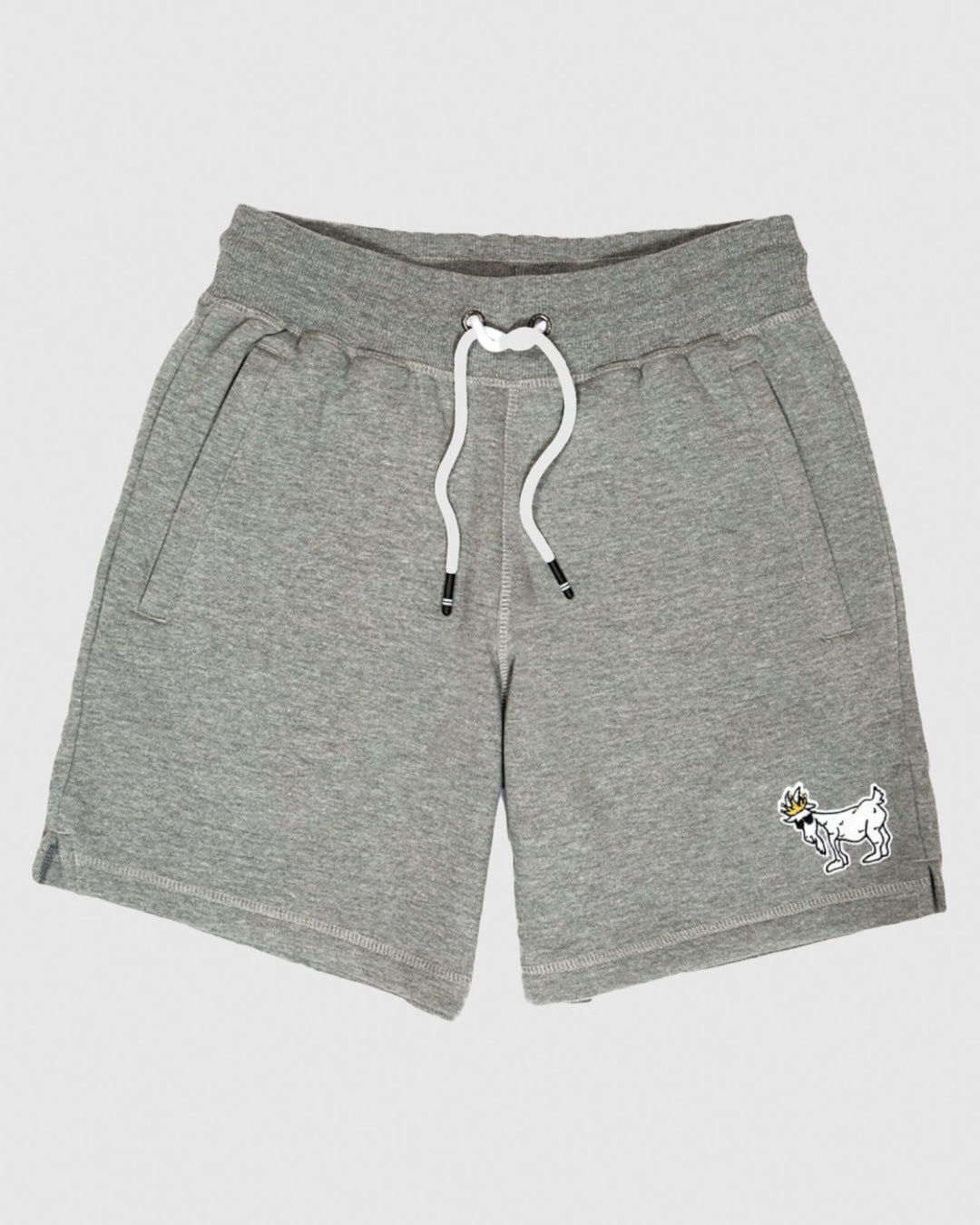 Front of gray Men's Fleece Sweat Shorts#color_gray