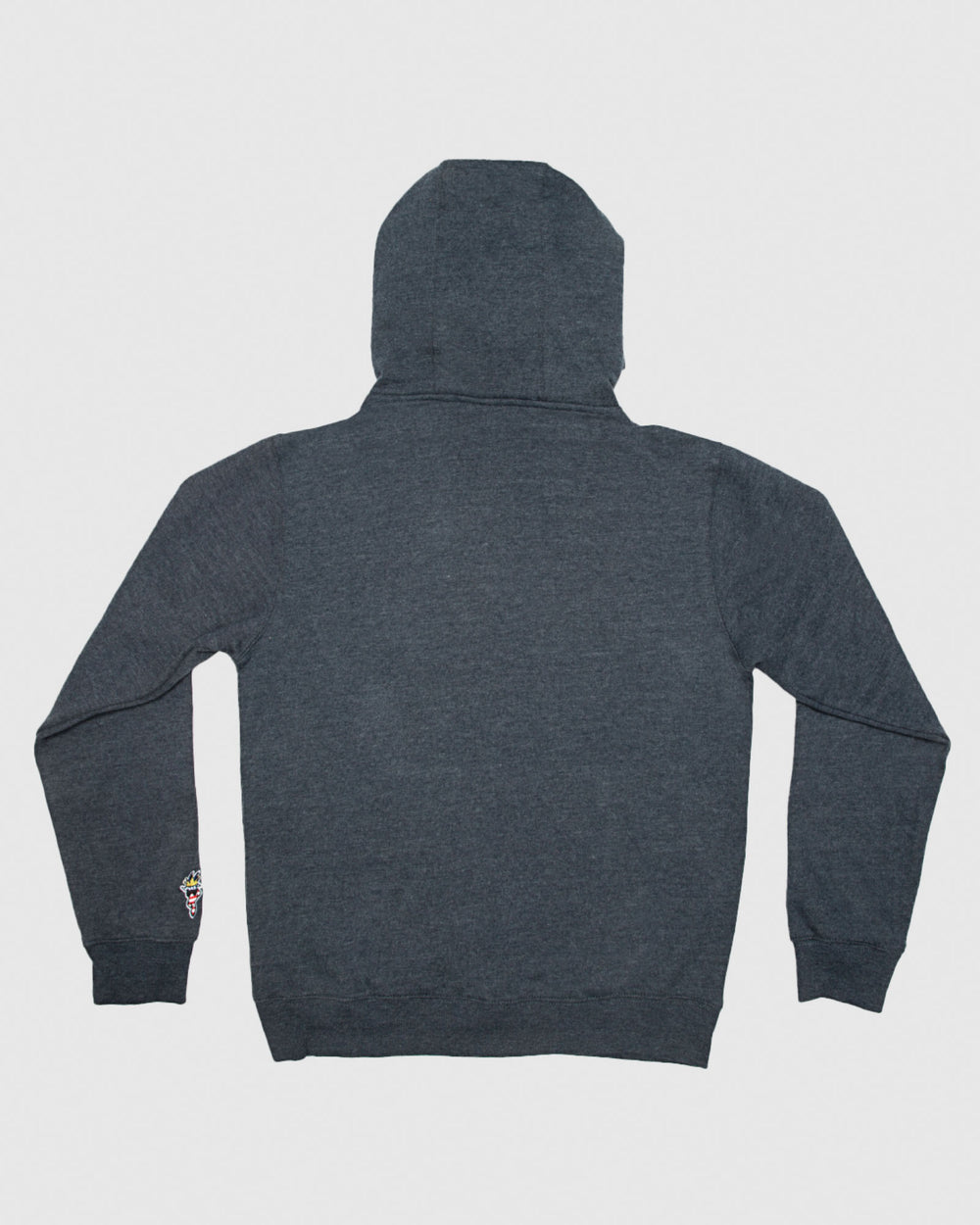 Back of navy sweatshirt