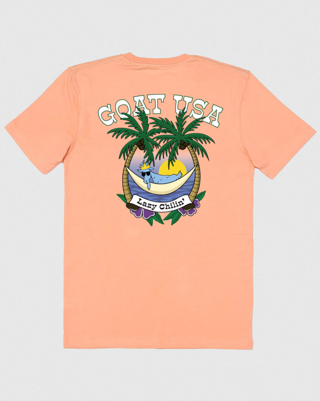 Back of peach cream Lazy Chillin' T-Shirt#color_peach-cream