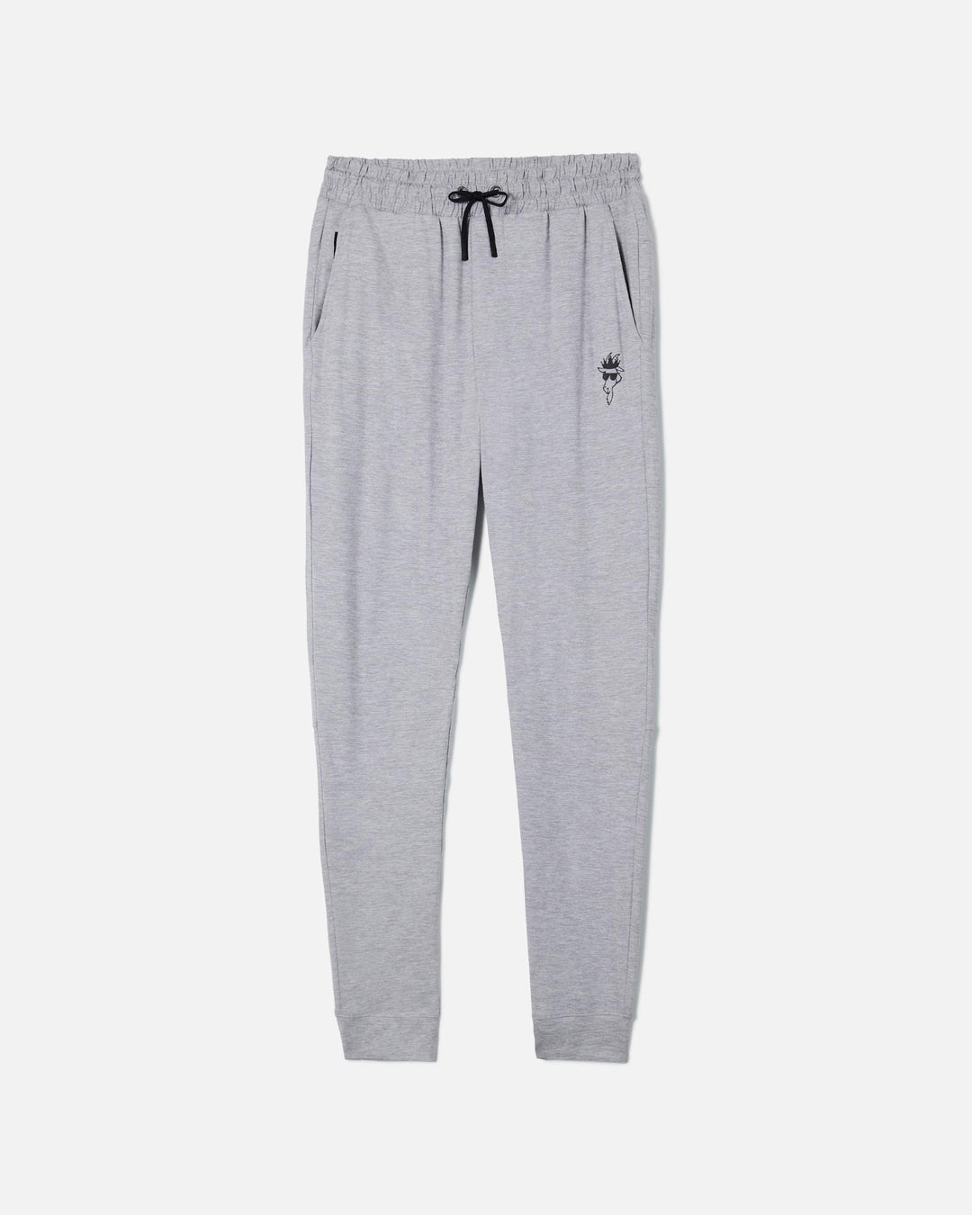 Front of gray relaxed joggers#color_gray