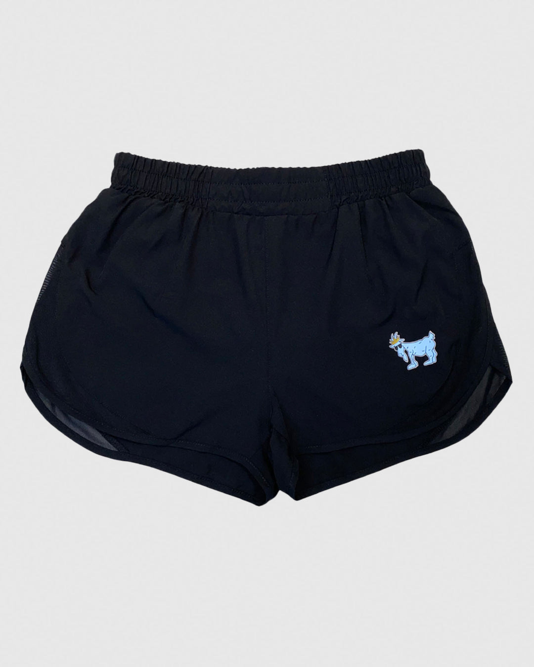 Front of black Women's Athletic Shorts#color_black