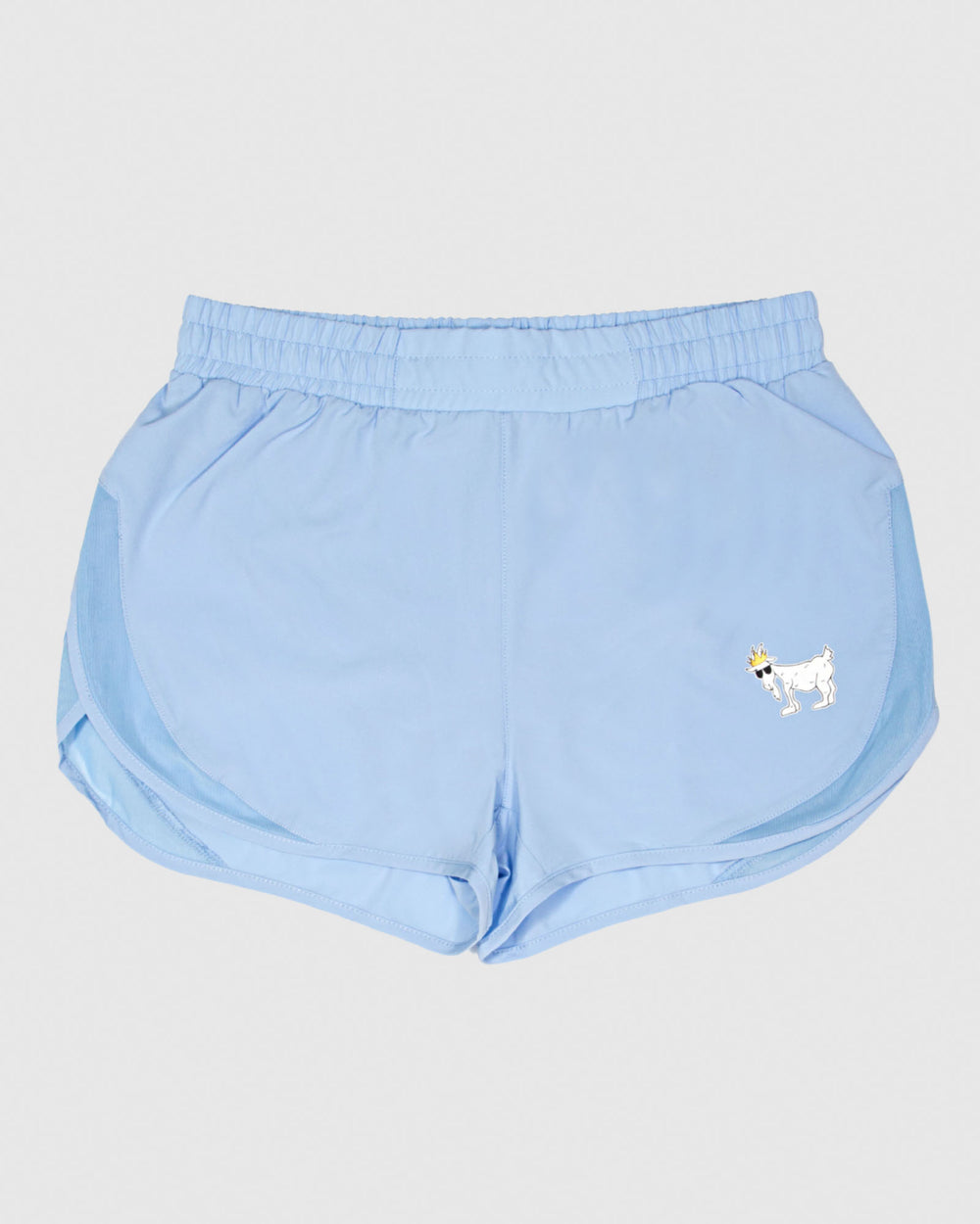 Front of carolina blue Women's Athletic Shorts#color_carolina-blue